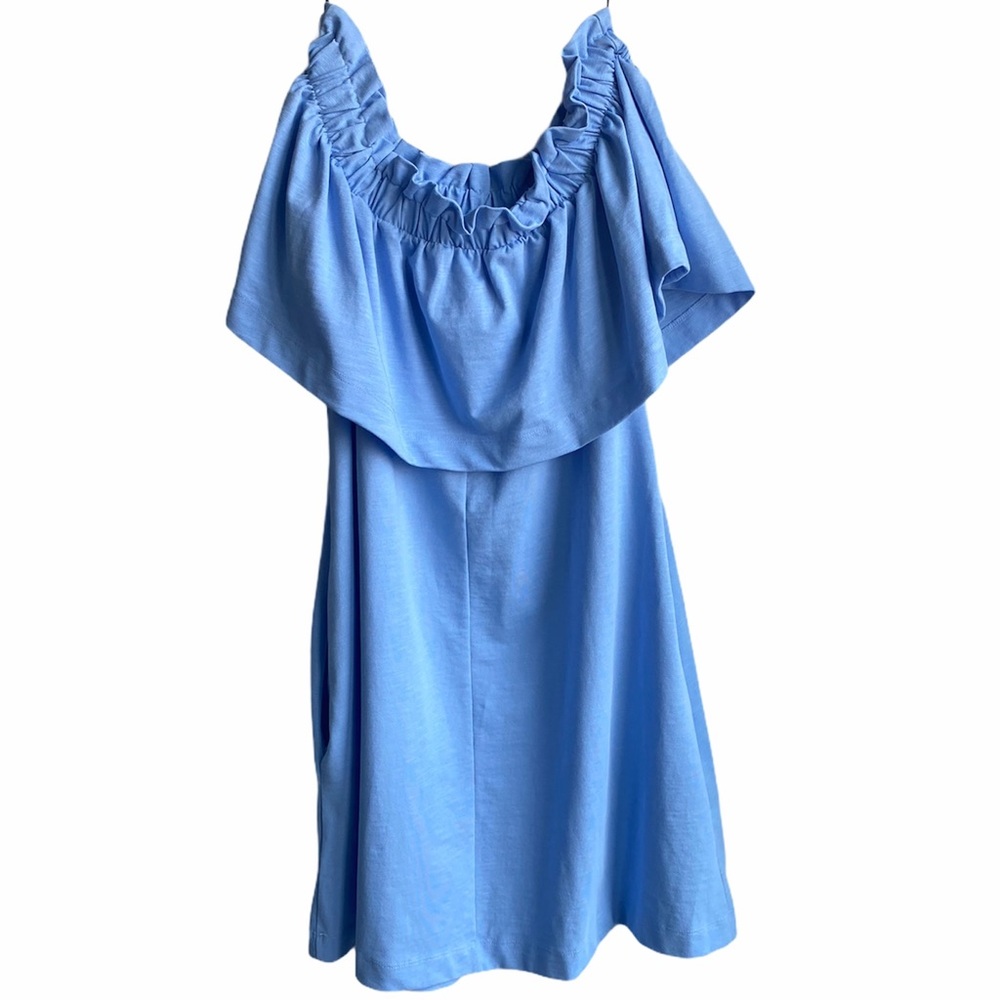 ZARA off shoulder dress, blue S